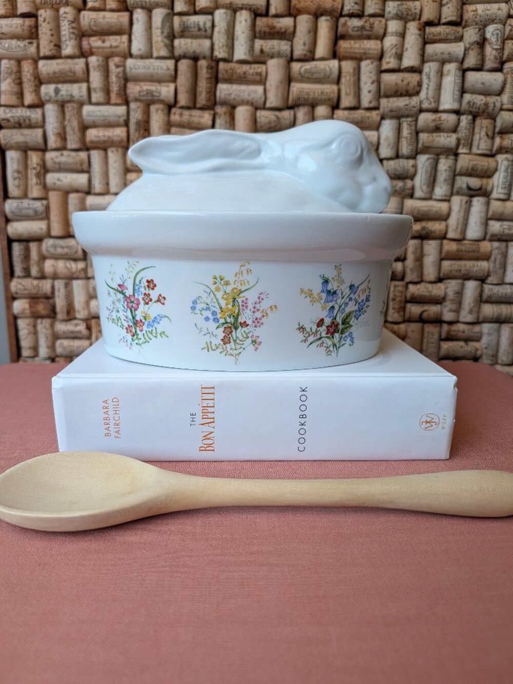 Vintage Cordon Bleu Rabbit Casserole Dish – Oval Porcelain Floral